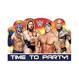 Amscan Grand Slammin' WWE Birthday Party Postcard Invitation Cards Supply (8 Pack), 4 1/4