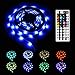 ANNT LED Flexible Strip Lights 16.4ft 300leds 5m Waterproof Adhesive Light Strips RGB Color Changing Smd3528 ribbon Kit with 44key Remote with Power Supply