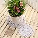 Surepromise 24pcs Vintage Lace Crochet Motifs Mini Doilies 5-19cm White Beige Decoration