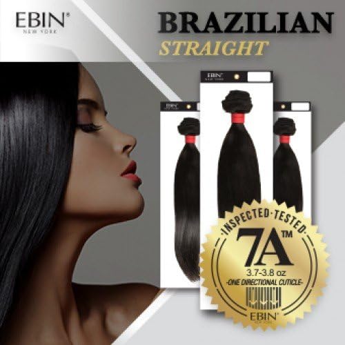 Ebin brazilian straight 7a 16" Natural Black