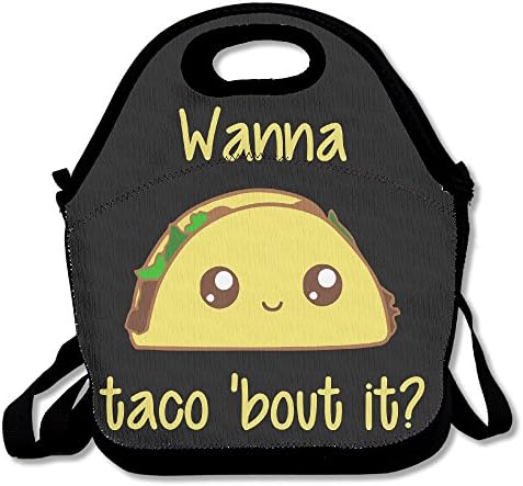HOT TOPICS Wanna Taco Bout It Lunch Bags Lunch Box Tote Bag With Strap