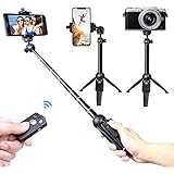 Selfie Stick,Venfoto Extendable Selfie Stick Tripod - Wireless Remote Bluetooth Phone Holder for IOS System and Android 4.3 System Above SmartPhone Selfie Stick for iPhone/Samsung/GoPro