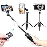 Selfie Stick,Venfoto Extendable Selfie Stick Tripod - Wireless Remote Bluetooth Phone Holder for IOS System and Android 4.3 System Above SmartPhone Selfie Stick for iPhone/Samsung/GoPro