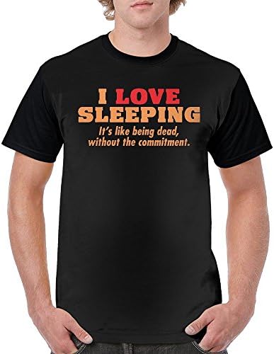 NewXG09 Men's T Shirts,Short Sleeve I Love Sleeping It's Like Being Dead Tee For Men