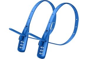 E·OIO Adjustable Stainless-Steel Cable Tie Lock for Bicycles, Helmets, Skis, Cabinets, Skateboards, Refrigerators, Strollers, French Doors, Commercial Use, Drawers, Fences-2 pcs