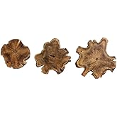 Uttermost Kalani Panels Natural Teak Wood 3-Piece Wall Art Set