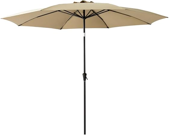 Amazon Com Flame Shade 10 Ft Outdoor Patio Umbrella With Tilt Beige Garden Outdoor