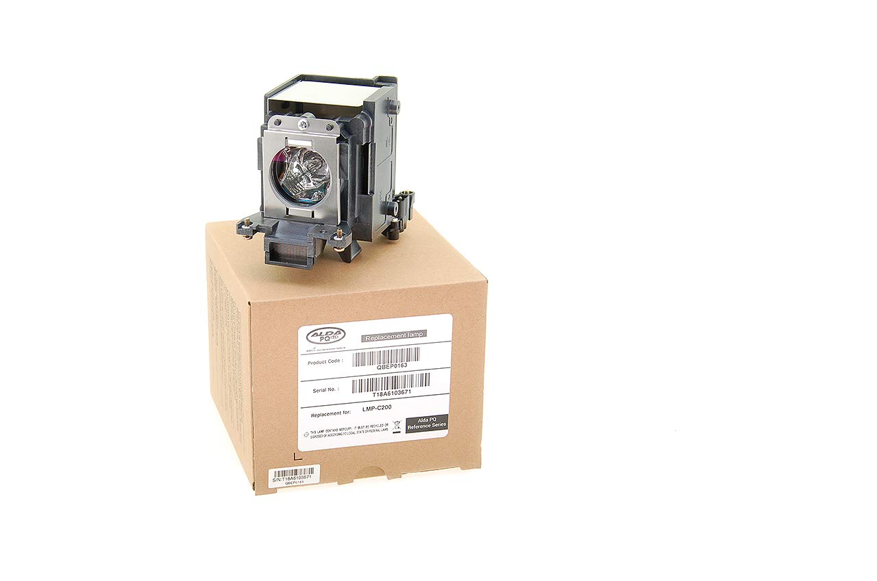 Alda PQ Reference, lamp replaces LMP-C200 for SONY VPL-CX130, VPL-CX131, VPL-CX135, VPL-CX150, VPL-CX155, VPL-CX161, VPL-CX165 projectors, projector lamp with housing
