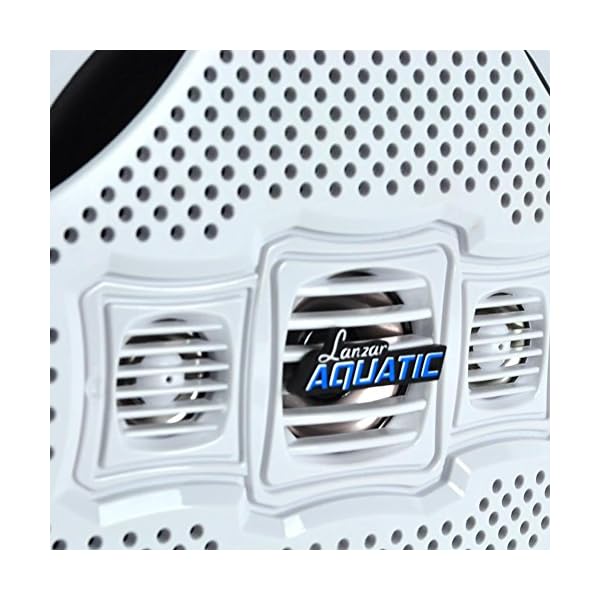 Lanzar-Marine-8-Bluetooth-Wakeboard-Speaker-Ative-Powered-Marine-Tower-Speaker-4-Way-Water-Resistant-1200-Watt-AQAWBS8WT