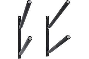 Sparehand Wall Mount Rack with Angled Padded Arms for Surfboard or SUP Paddle Board, Double, Black