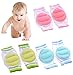 Leyaron 3 Pairs Breathable Adjustable Elastic Unisex Infant Toddler Baby Kneepads Knee Elbow Pads Crawling Safety Protector