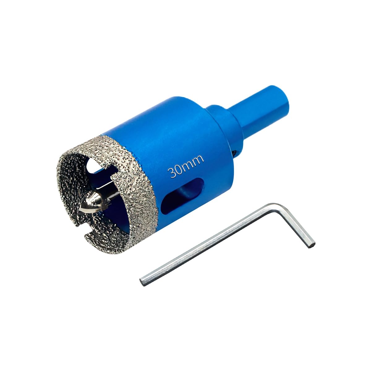 Teronbeta Diamond Hole Saw 30mm with Pilot Center Drill Bit, Vacuum Brazed Diamond Core Hole Cutter for Tile, Porcelain, Glass, Ceramic, Marble — image 1