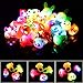 Mikulala Party Favors For Kids LED Jelly Light Up Rings Toys Bulk Glow In The Dark Party Supplies with 100 Glow Stars & 36 Bumpy Rings (9 Color 9 Shape)