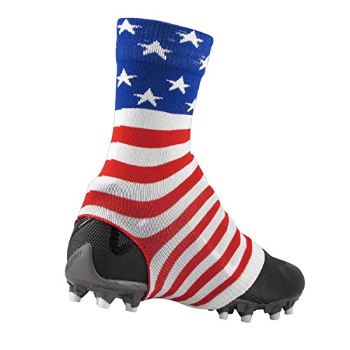TCK Football Spat Cleat Covers (USA Flag, Large)