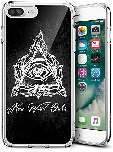 iPhone 7 Plus 5.5 Case,Illuminati New World Order Clear TPU Protective Bumper [Slim Fit ] Case For iPhone 7 Plus 5.5