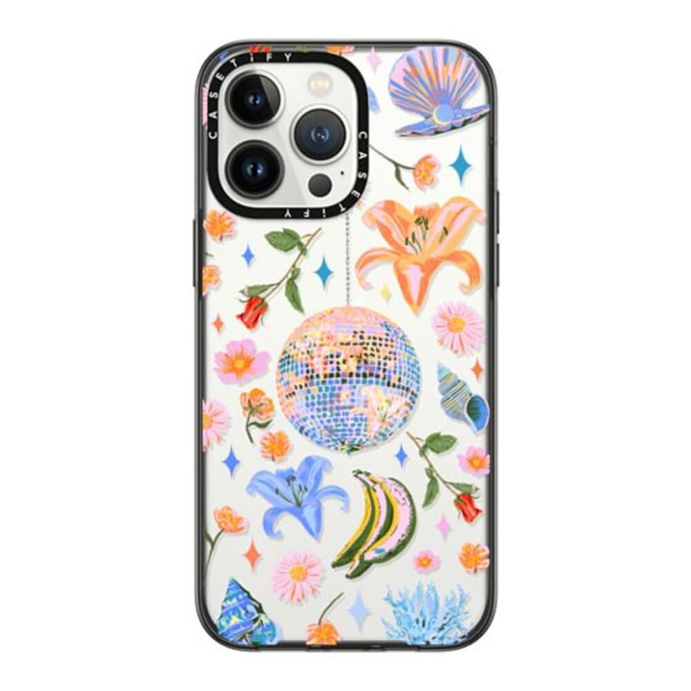 CASETiFY Compact iPhone 14 Pro Max Case [2X Military Grade Drop Tested / 4ft Drop Protection] - Disco Magic - Clear Black — image 1