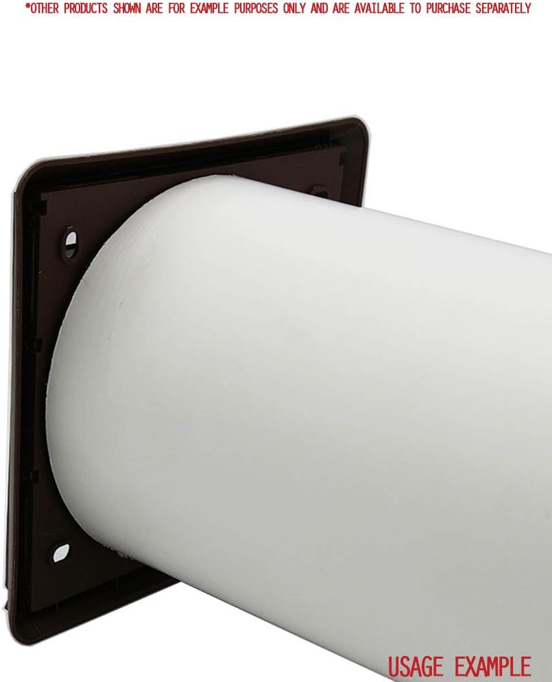 Kair Brown Louvred Grille 155mm External Dimension with Round 125mm - 5 inch Rear Spigot - Wall Ducting Air Vent - Image 5