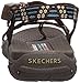 Skechers Women's Reggae Loopy Toe Ring Sandal,chocolate/blue,7 M US