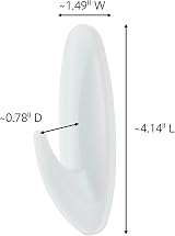 Command 17083B Large Hook with Water Resistant Strips Pack of 2 Bathroom Use view 2