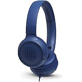 JBL Tune 500 Wired On-Ear Headphones with One-Button Remote/Mic - Blue