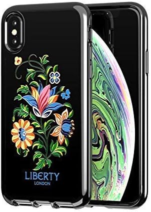 Tech21 Protective Apple iPhone XS Max Case Ultra-Thin Back Cover with BulletShield - Pure Print Liberty Margot - Black/Flowers