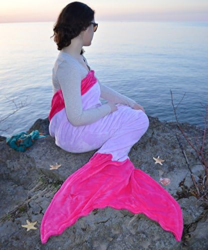 Mermaid Tail Blanket in 7 Colors CHILD &amp; ADULT Size - Premium Quality Minky Fabric