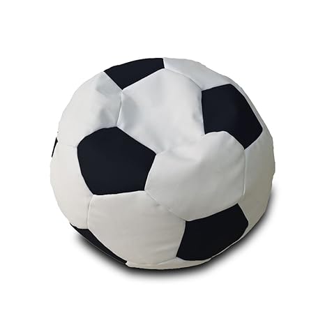 Pufmania - Puff Pelota S Blanco-Azul: Amazon.es: Hogar