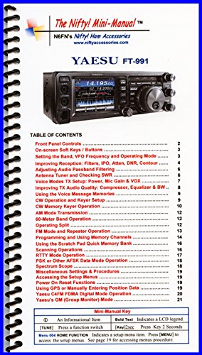 Yaesu FT-991 Mini-Manual by Nifty Accessories