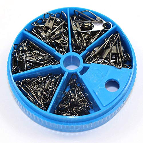 Croch Fishing Swivel with Safty Snap Connector Solid Rings