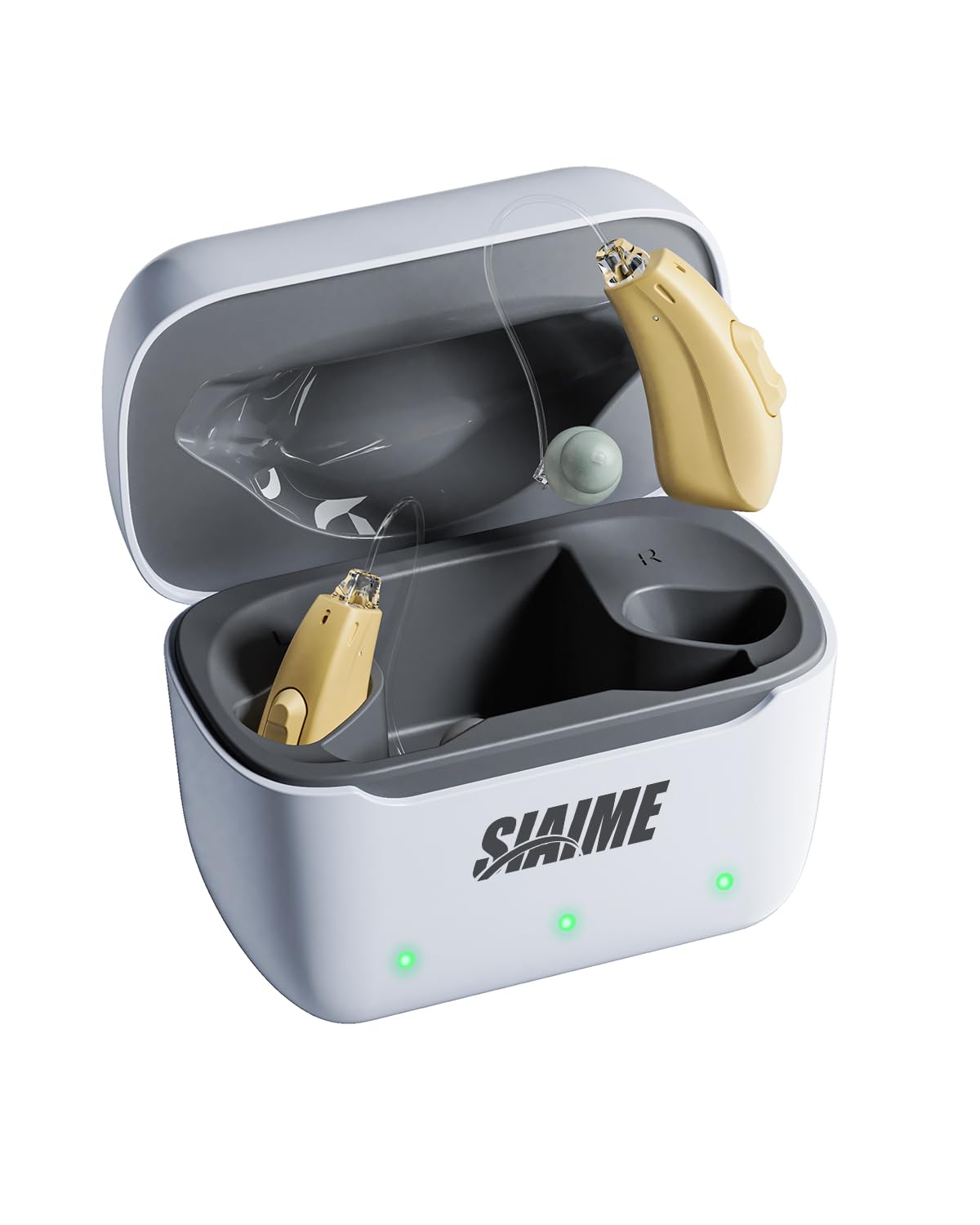 Hearing Aids for Seniors&Adults SIAIME OTC Rechargeable Digital BTE Not Hearing Amplifiers with Intelligent Noise Reduction Volume Control Comfort Design Portable (L+R)