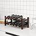SONGMICS Bamboo Wine Display Rack, 2-Tier 12-Bottle Storage Shelf, Brown UKWR001BR