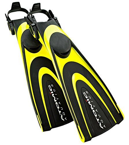 Atomic Aquatics Blade Fin for Scuba Diving and Snorkeling Fin, Large, Yellow