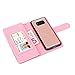 TabPow Galaxy S8 Plus Case, 10 Card Slot - [ID Slot] Wallet Folio PU Leather Case Cover With Detachable Magnetic Hard Case For Samsung Galaxy S8 Plus (SM-G9550) - Glitter Rose Gold