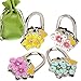 b.m.c BMC 4pc Theme Designed Shoulder Handbag Folding Purse Holder Hangers Hooks Set - Hawaii Island Theme