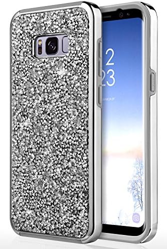 UrbanDrama Galaxy S8 Case, Samsung Galaxy S8 Case, Bling Sparkle Rhinestone High Impact Shockproof Hard PC & Soft TPU Inner Aiti-Slip Protective Case for Samsung Galaxy S8, Black