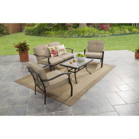 Mainstays Belden Park 4-Piece Sofa Set - TAN