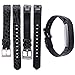 iGK Leather Replacemnt Bands Compatible for Fitbit Alta and Fitbit Alta HR, Genuine Leather Wristbands with Stainless Steel Buckle Black Stone