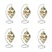HOHIYA Silver Ornament Display Stands Hanger Holder Christmas Hook Dog Cat Ball Glass Bauble 8 inch 6pcs