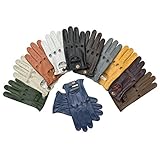 Top Quality Slim Fit Retro Style Soft Real Leather Men's Driving Gloves Unlined Chauffeur 507