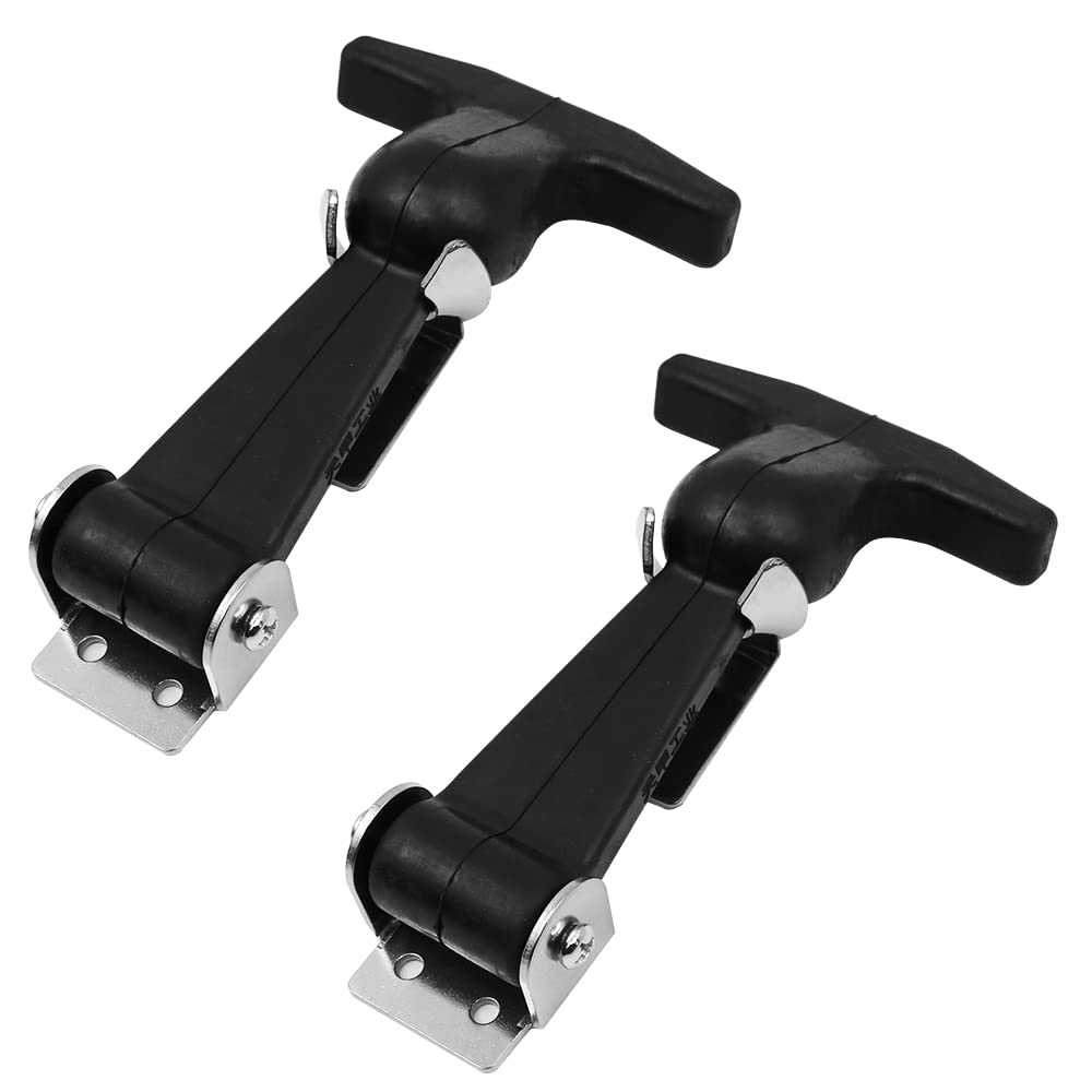 Hsthe Sea 2PCS Elastic Rubber Hood Catch Flexible Toggle Catch Latch Stainless Steel Latch Hook for Tool Box Cart Vehicle Engine