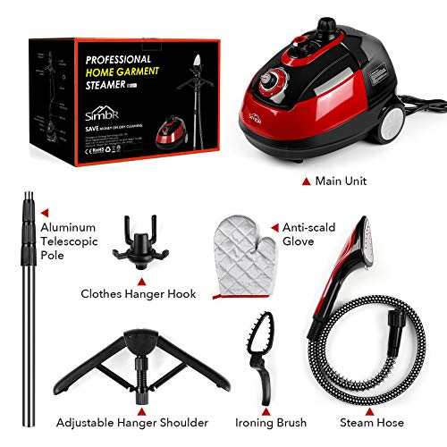 SIMBR Clothes Steamer, 2021 Upgrade Heavy Duty Garments Steamer, 2.7L