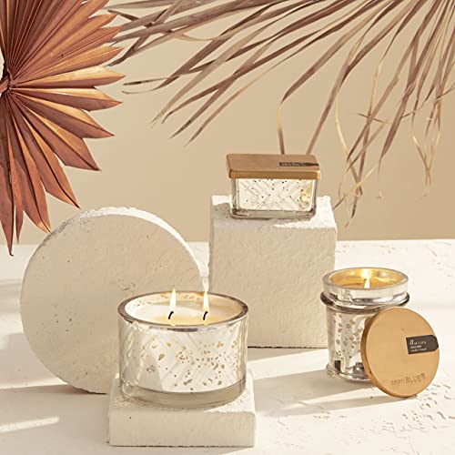 Capri Blue Mercury Hexagon Scented Candle with Glass Candle Holder