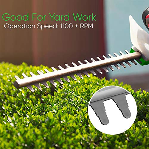 SereneLife Cordless Electric Hedge Trimmer Yard Trimmer, Power