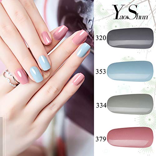 Yao Shun Gel Polish Soak Off Nail Gel UV Gel Starter Kit with 24W LED Nail Lamp Base Top Coat Set and Manicure Tools Nail Art Home Use Kit#3 - Thumbnail 5