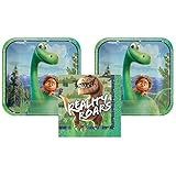 Amscan Good Dinosaur Party Pack for 16 Guests - 16 Lunch Plates and 16 Lunch Napkins