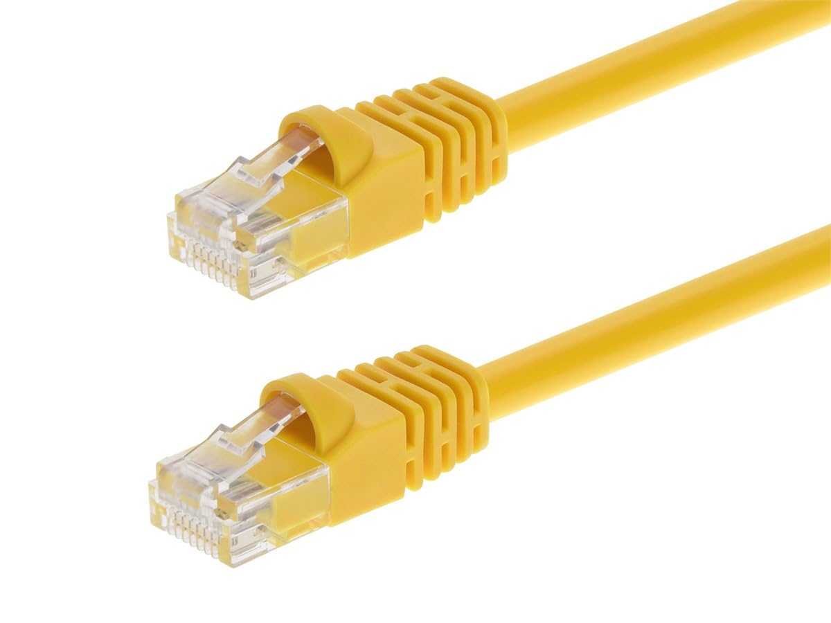 Monoprice 14-Feet 24AWG Cat6 550MHz UTP Ethernet Bare Copper Network Cable, Yellow (102312)