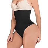 Thong Shapewear Tummy Control Underwear for Women, Seamless Butt Lifter Shapewear Body Shaper Hip Enhancer Control Panties