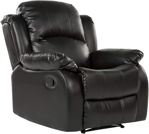Amazon Com Divano Roma Furniture Rec01 Black Bonded Leather