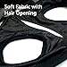 Standard Horse Size Fly Mask with Long Nose Black and Hair Opening - Good Vision Soft and Breathable, All Around Barn, Stable, Pasture, Trail Riding Fly and Sun Protection Fly Masks (Horse Size)