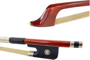 Yinfente Brazilwood Cello Bow 4/4 Full Size Natural Mongolian Horse Hair, Ebony Frog With Circle Inlay Handcrafted Well Balan